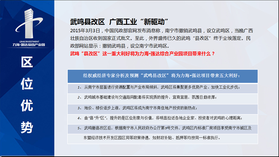 南宁政府重点推进项目——力强·强达综合产业园